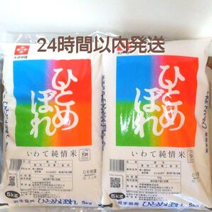 令和6年度 岩手県産 ひとめぼれ 5kg×2袋 10kg 白米 いわて純情米 単一原料米 送料無料 24時間以内発送