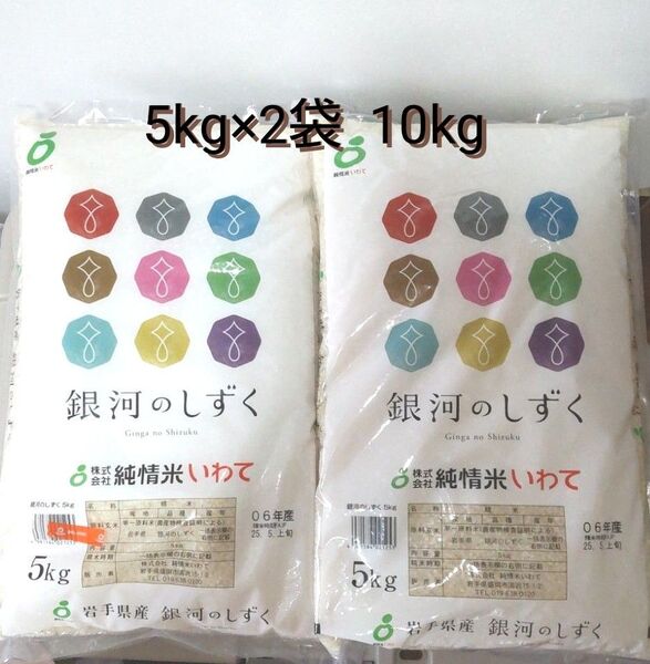 令和6年度 岩手県産 銀河のしずく 5kg×2袋 10kg 純情米いわて 白米 特A 単一原料米 送料無料