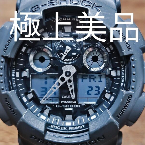極上美品 CASIO G-SHOCK GA-100CF-8ADR グレー 電池交換 異常無 【即日発送、送料無料、匿名配送】