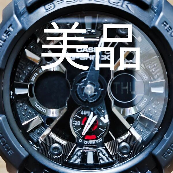 美品 CASIO G-SHOCK GA-201-1AJF ブラック 新品電池交換済み。動作確認異常無し。