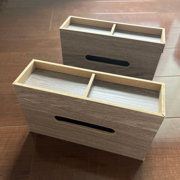 DAISO ウッド柄ボックスティッシュカバー 2個セット