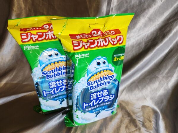 ジョンソン スクラビングバブル 流せるトイレブラシ 替えブラシ シトラス ジャンボパック 24個入 トイレ掃除 トイレ 掃除 便器