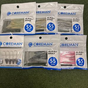 NO.5942 コアマン アルカリシャッド55 未開封品5点 パワーヘッド5g 未開封品1点 6点セット