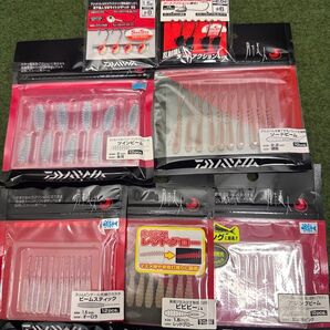 NO.5944 ダイワ月下美人 アジングワーム ジグヘッド 未開封品7点セット