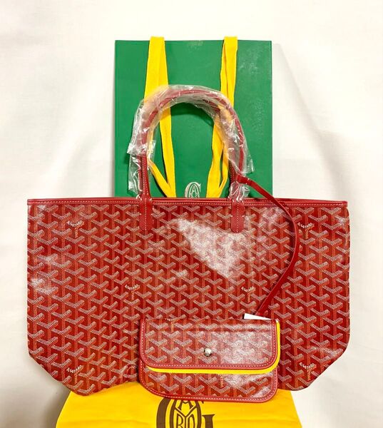 新品 GOYARD ゴヤール サンルイPM サンルイ トートバッグ レッド