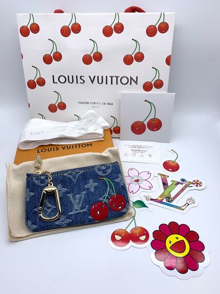 ルイヴィトン LOUIS VUITTON LV × TM ポシェット クレ カードケース キーケース コインケース 村上隆 デニム