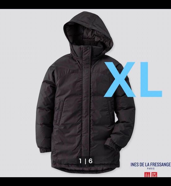 ★シーズンオフ価格中★UNIQLO INES DE LA FRESSANGE オーバーサイズダウンパーカーブラック XL size
