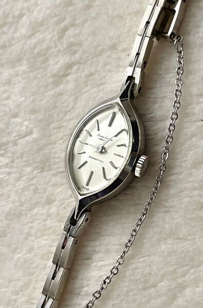 SEIKO ホワイトゴールドフレーデッド アンティーク 機械式手巻き時計