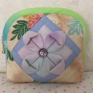 ミニポーチ ハンドメイド 折り紙キルト