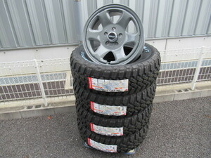 BRUT BR-44 16x6.5 +30 5-114.3 コンクリート NANKANG MUDSTAR M/T 215/70R16セット DELICA D5専用モデル