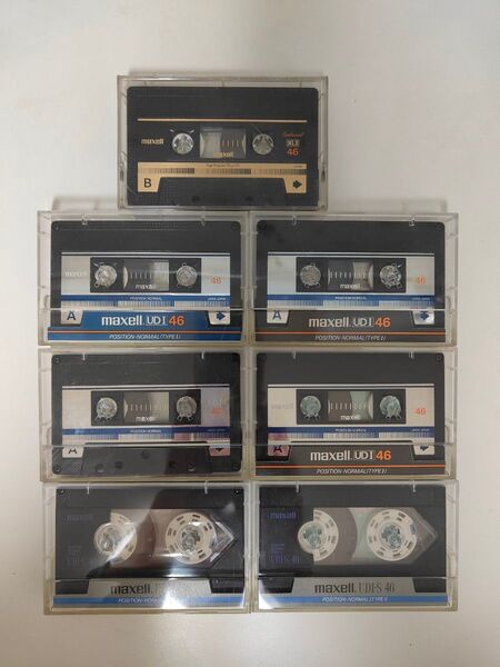 maxell カセットテープ 7本セット/ノーマル&ハイポジ