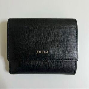 FURLA 二つ折り 財布 ブラック 革