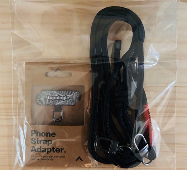 トポロジー 6mm ROPE STRAP(ストラップ+アダプター) ブラック