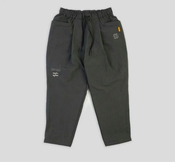 SEESEE WIDE TAPERED EASY PANTS CHARCOAL L