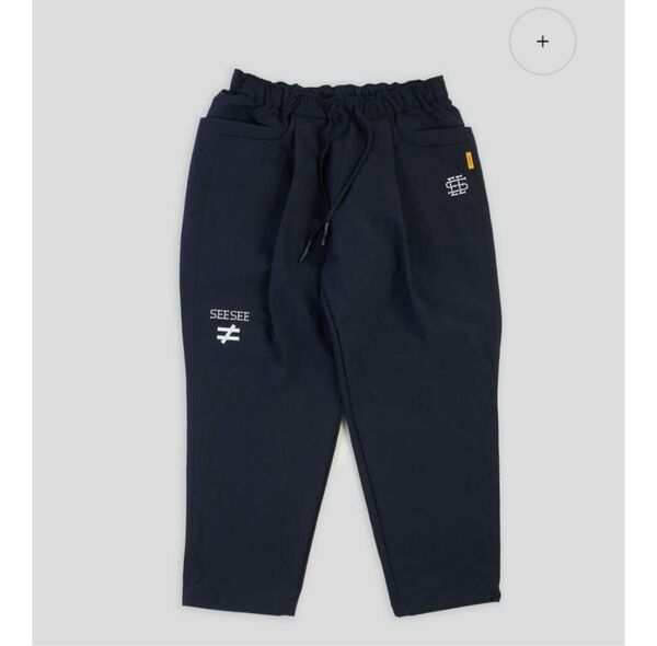 SEESEE WIDE TAPERED EASY PANTS NAVY L