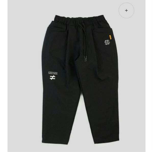SEESEE WIDE TAPERED EASY PANTS BLACK L