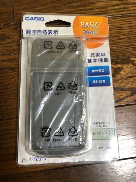 CASIO 関数電卓 fx-375ES ブラック ケース/取り扱い説明書あり