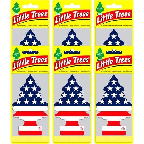 Little Trees リトルツリー エアフレッシュナースターズ&ストライプス6枚パック