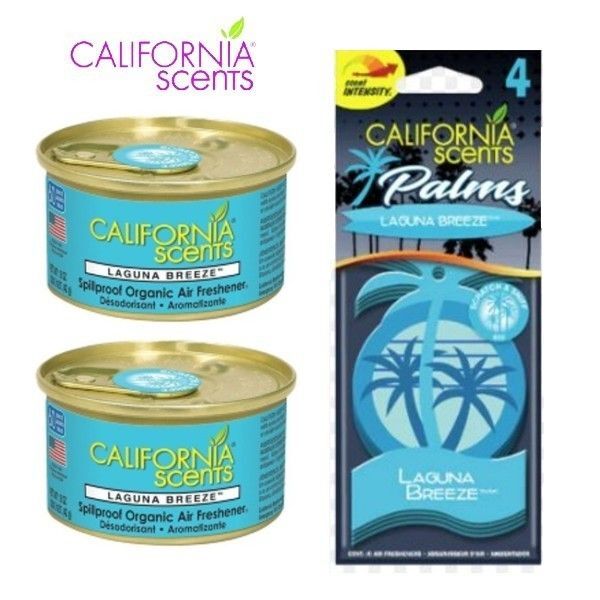 カリフォルニア・センツ Organic Air Freshenerラグナブリーズ 2缶+ラグナブリーズハング4枚パック