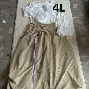 4L トップスとスカート 2点セット