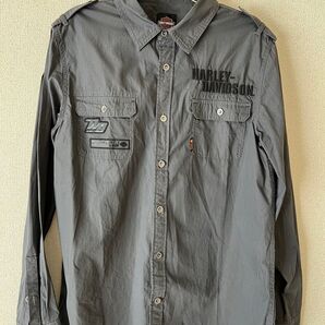 HARLEY-DAVIDSON 長袖シャツ グレー メンズ