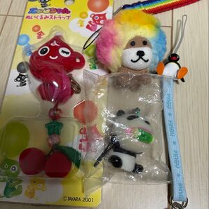 なつかしのキャラクター ぬいぐるみストラップ など4個セット
