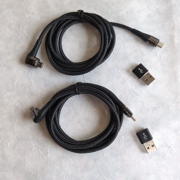 Type CtoC ケーブルと、USB Type-CtoA変換アダプター2セット