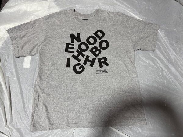 NEIGHBORHOOD 24SS ロゴTシャツ 25 グレー XL