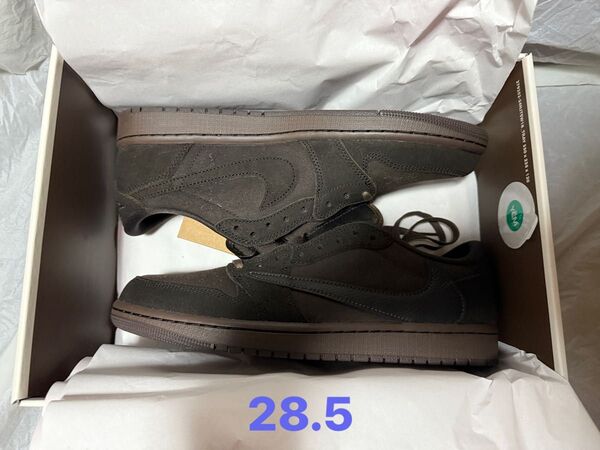 NIKE Travis Scott AIR JORDAN 1 Low OG SP 28.5 ベルベットブラウン