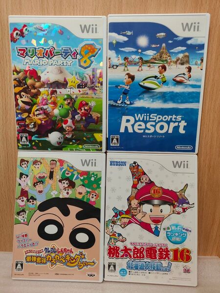 【wii ソフト】マリオパーティ8 桃太郎電鉄16 しんちゃん 4本セット