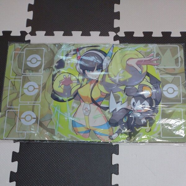 【プレイ未使用品】ポケモン ハーフプレイマット エモンガ シママ カミツレ 350x595
