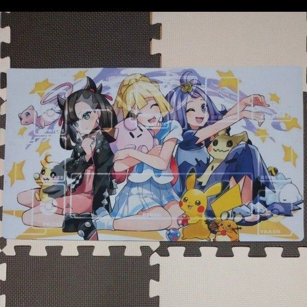 【プレイ未使用品】ポケモン ハーフプレイマット マリィ リーリエ アセロラ 350x595
