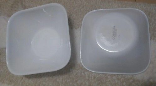 コレール スクエア ボウル 鉢16cm 2枚セットウィンターフロストホワイト