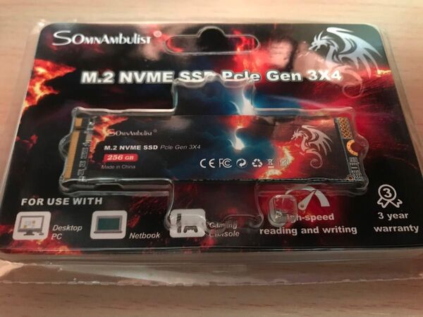 新品 未使用 M.2 SSD NVME 256GB Gen3 PCIe ×4 ノートPC デスクトップPC ゲーミングpc PS5
