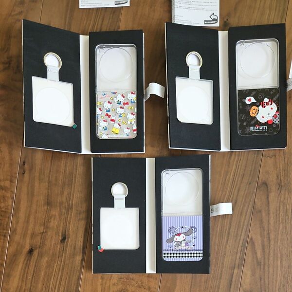 ハローキティ 2種、シナモンロール 1種 Libero Flip 専用スマホケース