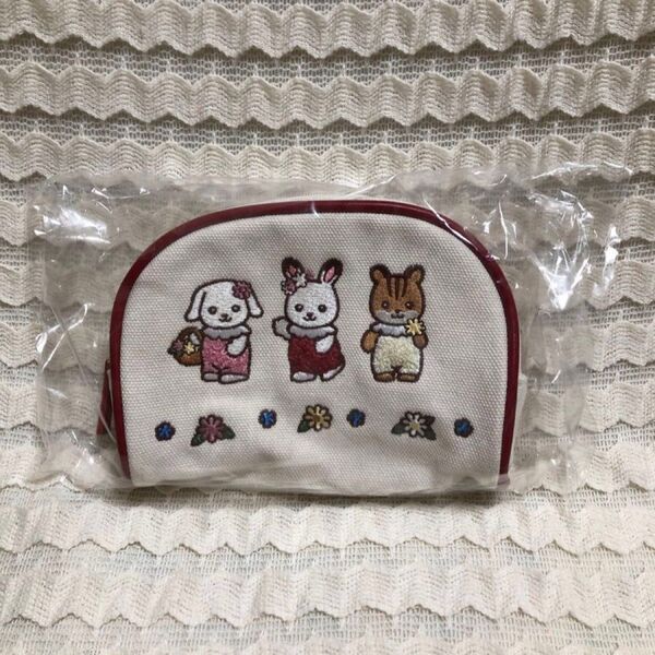シルバニアファミリー展 40th 限定品 サガラ刺繍ポーチ