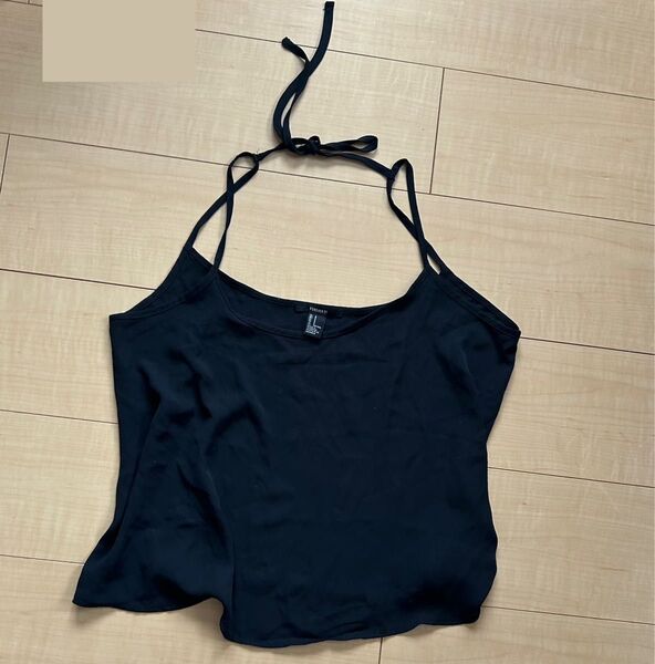 レディース トップス キャミソール forever21 フォーエバー21 黒 インナー ブラック ブラトップ 夏 海 水着