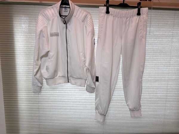 Adidas デサント製 ジャージ セットアップ ホワイト 90’s