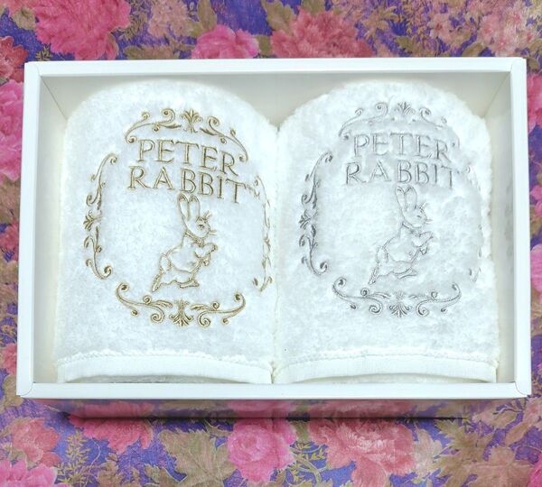 【美品・新品】ピーターラビット 三菱UFJ信託銀行 30周年 オリジナル フェイスタオル 2枚セット