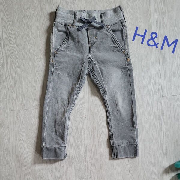 H&M キッズ デニムパンツ グレー