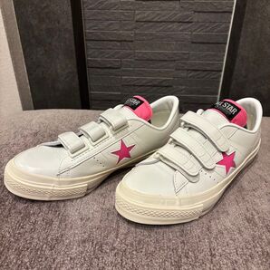新品未使用 レアカラー CONVERSE ALL STAR V-3 OX ホワイト/ピンク コンバース オールスター 25.5cm