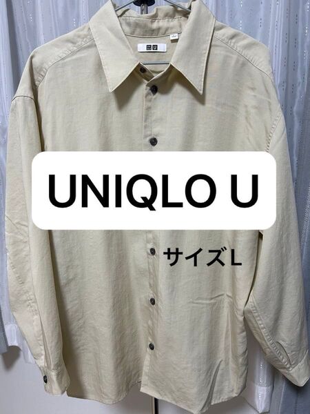 UNIQLO Uドレープシャツ ベージュ サイズL