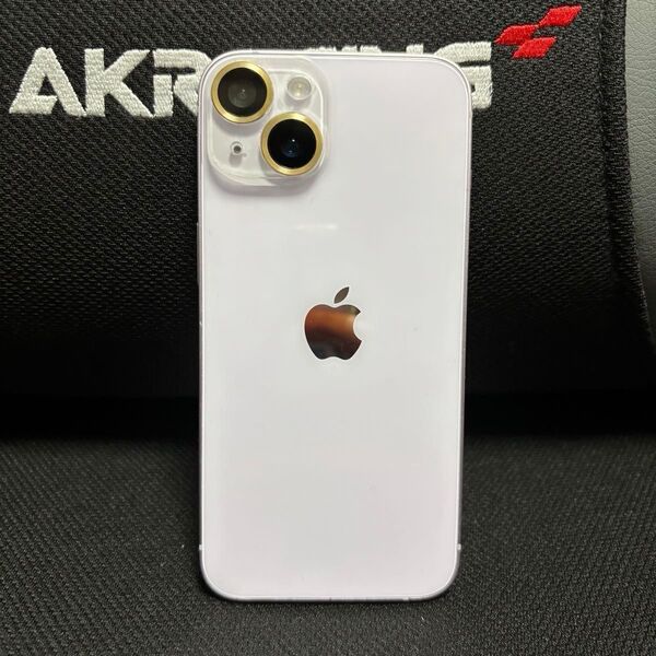 美品!!Apple iPhone14 128GB Purple バッテリー100% SIMフリー 透明ケース付き