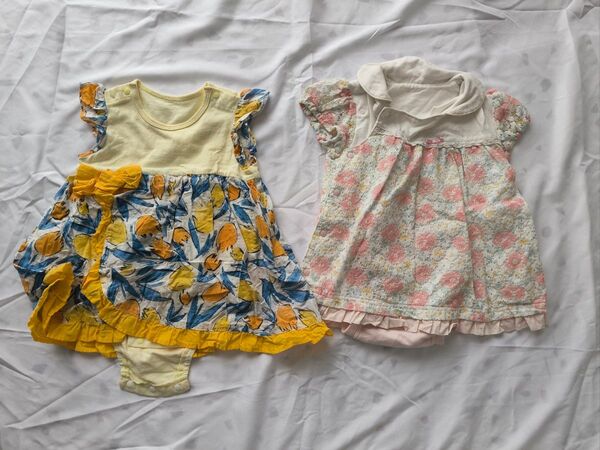 汚れ無 ベビー服 ロンパース 夏服 ベビー 赤ちゃん 0歳 1歳 半袖ロンパース 女の子