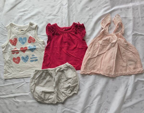 ベビー服 夏服 ベビー 赤ちゃん 0歳 1歳 半袖 タンクトップ 女の子