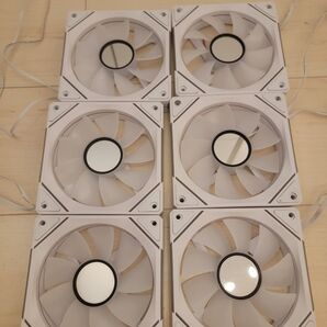 AsiaHorse PCケースファン 120MM 6本 1800RPM インフィニティミラーARGB PWM