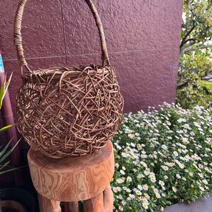 あけびかごバッグ ハンドメイド 手仕事 バスケット籐かご 国産 山葡萄かごバッグ好きにも
