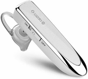 【送料無料】Glazata Bluetooth 日本語音声ヘッドセット V4.1 片耳 高音質 　長持ちイヤホン　日本技適マーク取得品　EC200 白 ホワイト