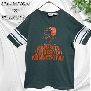 Champion × PEANUTS スヌーピー 半袖 コラボ Tシャツ Mサイズ