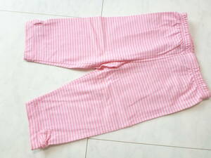 未使用　bigfish　★ピンク　ボーダー　裾リボン　パンツ　110